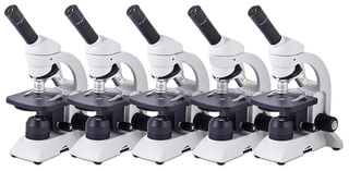 Monokulární mikroskopy - třídní sada 15 ks
