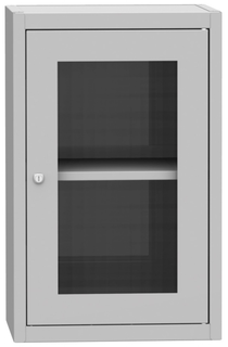 Kovová skříň s prosklenými dveřmi, 80 cm