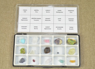 Minikolekce drahých kamenů 15 ks
