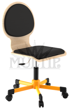 Židle STELA Roll s čalouněným sedákem a opěrákem