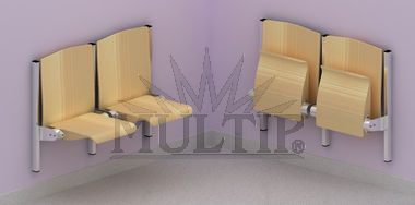 Sklopné sezení na chodby PREMIUM
