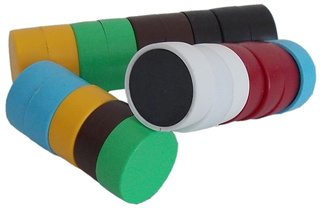 Magnety v plastu – sada 21 ks