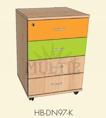 Kontejner na kolečkách se 4 zásuvkami