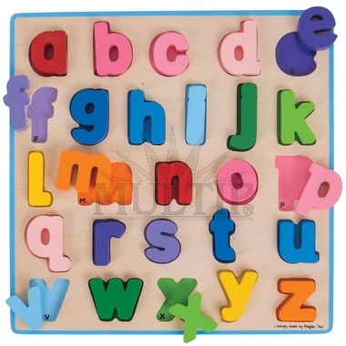 Dřevěné puzzle Abeceda malá písmena