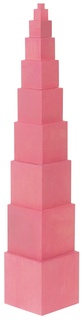Růžová věž s 10 kostkami