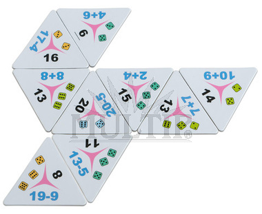 Domino třístranné, počty do 20