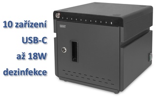 Nabíjecí skříň pro 10 tabletů s USB-C a UV-C desinfekcí