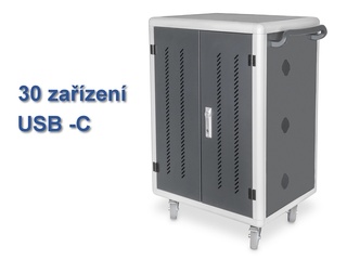 Mobilní nabíjecí skříň pro 30 notebooků s USB-C