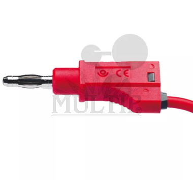 Vodič s odbočkou 4 mm, 1 mm2, 25cm, červený, 10 ks