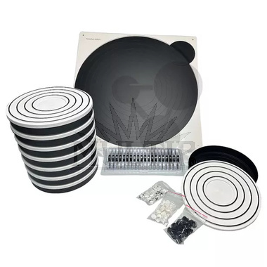 Interaktivní Bohrův model atomu (demonstrační model a žákovské modely s černou podložkou)