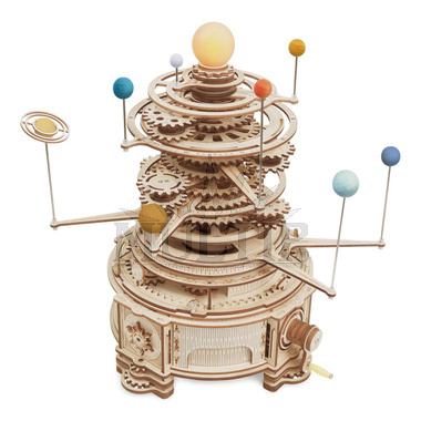 3D dřevěné mechanické puzzle Planetárium