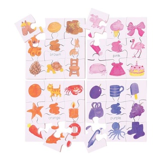 Dřevěné didaktické puzzle - barvy 4v1