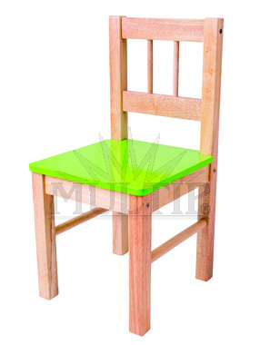 Dětská dřevěná židle, zelená