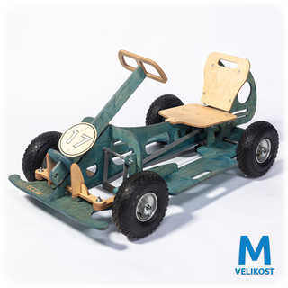 šlapací auto střední, modré