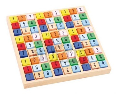 Sudoku barevné dřevěné