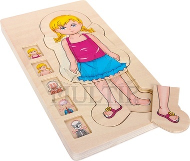 Anatomie - dřevěné puzzle (žena)