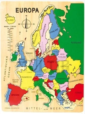 Vkládací puzzle Evropa
