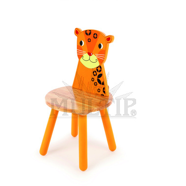 Dřevěná židlička-Leopard