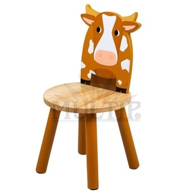 Dřevěná židlička-Kravička