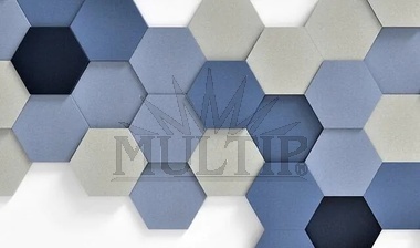 Nástěnný akustický panel Soft HEXA