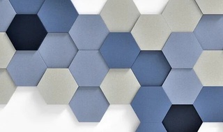 Nástěnný akustický panel Soft HEXA