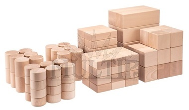 Velká sada dřevěných materiálů na stavění