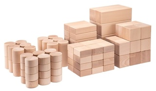 Velká sada dřevěných materiálů na stavění