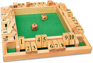 Hra s kostkami ''shut the box''