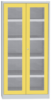 Kovová skříň s drátěnými dveřmi, 195 cm
