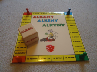 Chemická hra-Alkany, alkeny, alkyny pro třídu, 20x20