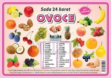 Ovoce 1, sada 24 karet