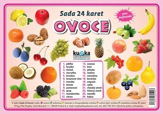 Ovoce 1, sada 24 karet