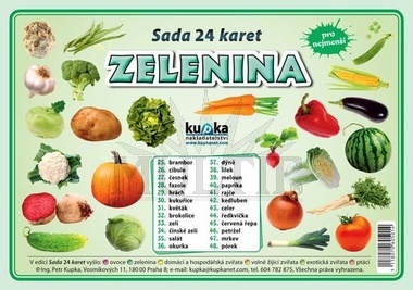 Zelenina 1, sada 24 karet