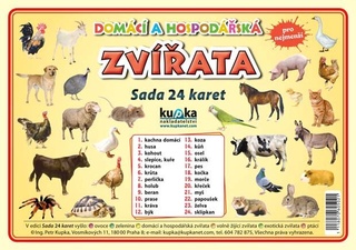 Domácí zvířata, sada 24 karet