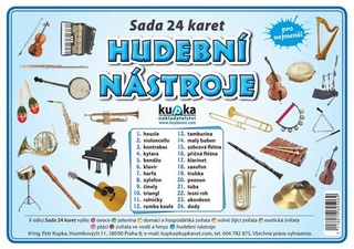 Hudební nástroje, sada 24 karet