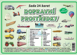 Dopravní prostředky, sada 24 karet