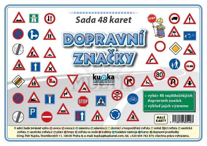 chess Blaze rinse Dopravní značky, sada 48 karet