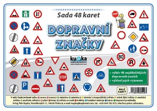 Dopravní značky, sada 48 karet