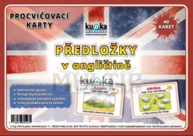 Anglické předložky - procvičovací karty