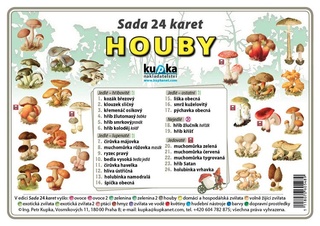 Houby, sada 24 karet