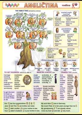 Obrázková angličtina-rodina XL (100x70 cm)