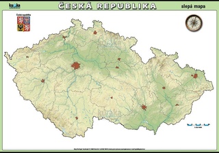 Česká Republika - slepá mapa  XL (100x70 cm)