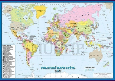 Politická mapa světa XL (100x70 cm)
