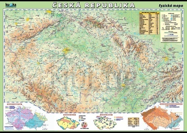 Česká republika-fyzická mapa XL