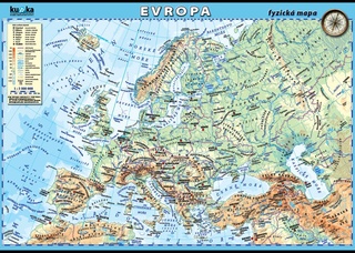 Evropa-fyzická mapa XL (100x70 cm)
