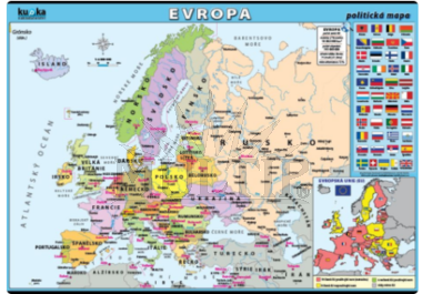 Evropa-politická mapa XL (100x70 cm)