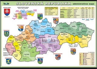 Slovenská republika - administrativní mapa XL (100x70 cm)