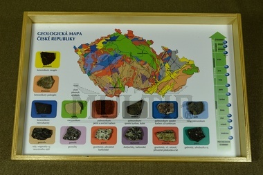 Geologická mapka s horninami