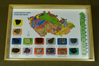 Geologická mapka s horninami