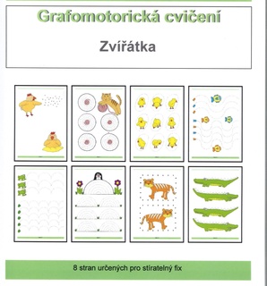 Stíratelný sešit - grafomotorické cvičení - zvířátka